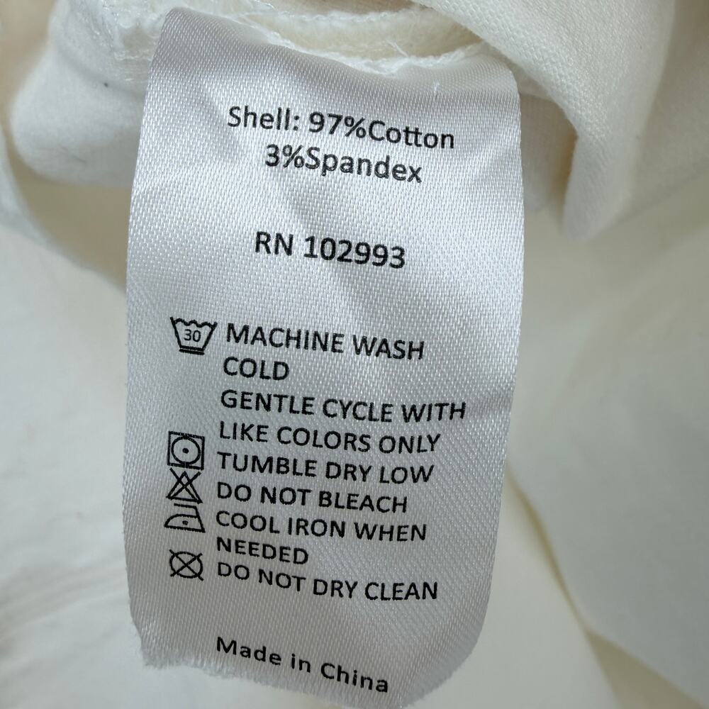 Thakoon Collective White Stretch Denim Fit and Flare Mini Skirt Womens 4 - Picture 7 of 8